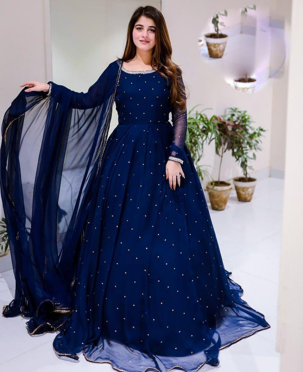 Women,s 3 Pcs Stitched Beautiful Anarkali Maxi set 😍 Free Delivery