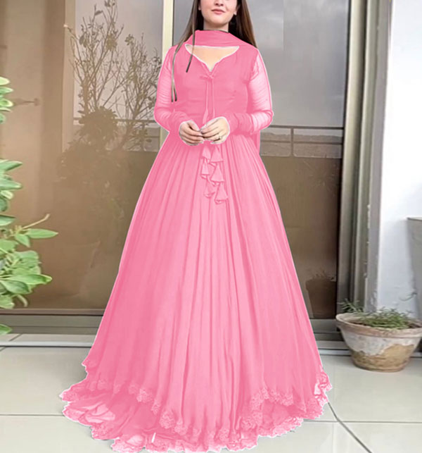 3-Piece Beautiful Flare Trendy Anarkali Maxi Set  😍*